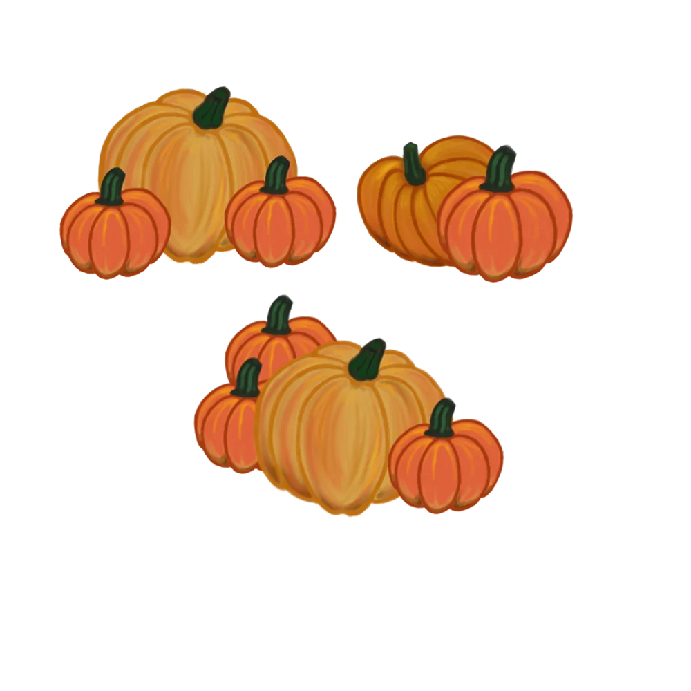 Rustic Autumn Harvest Pumpkins Clipart: Warm Seasonal Illustration Set