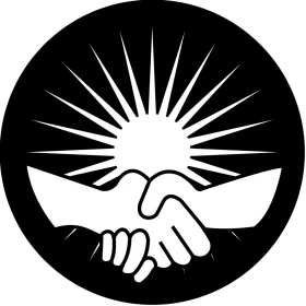 Symbolic Handshake Clipart Representing Unity, Cooperation, and Partnership Design