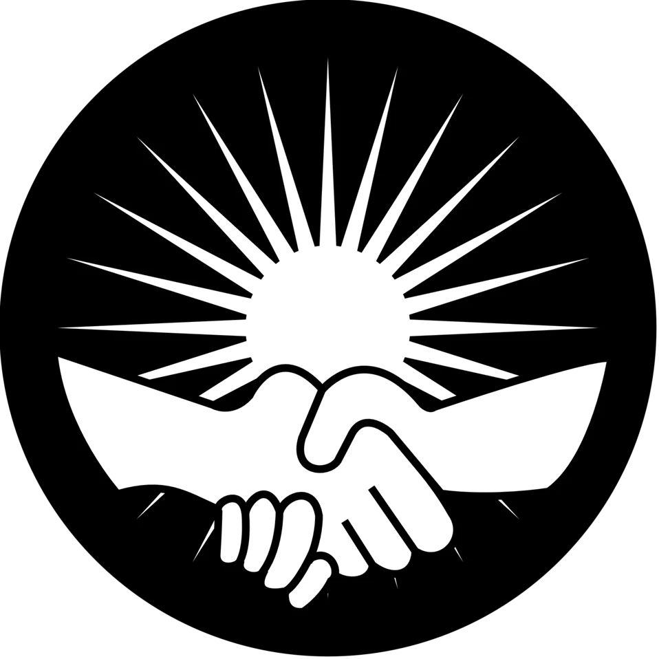 Symbolic Handshake Clipart Representing Unity, Cooperation, and Partnership Design