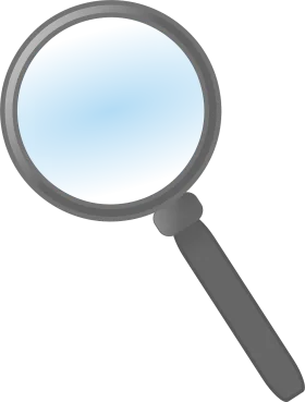 Classic Monochromatic Magnifying Glass Clipart for Search and Investigation Designs