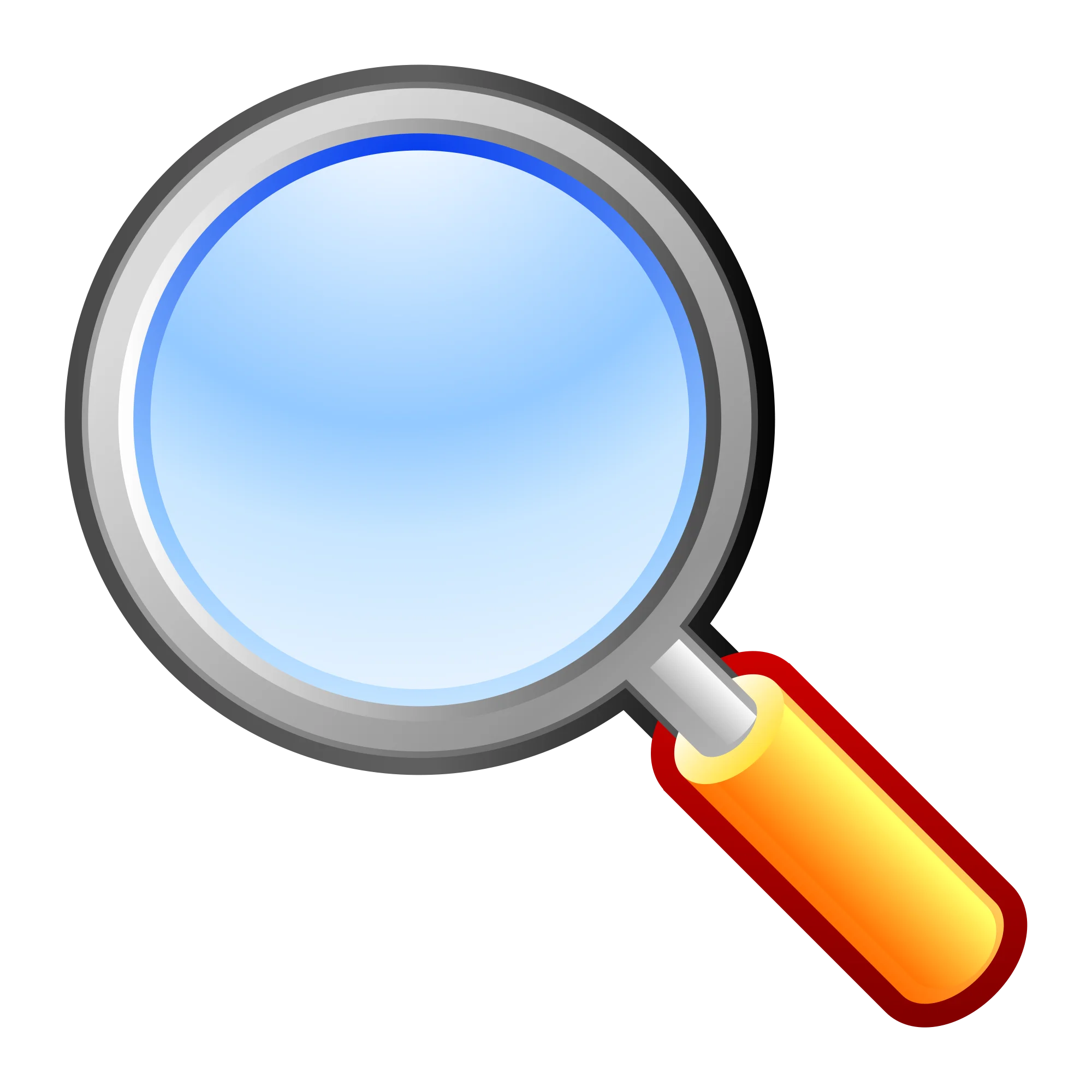 Classic Realistic Magnifying Glass Clipart Icon for Search and Exploration Design