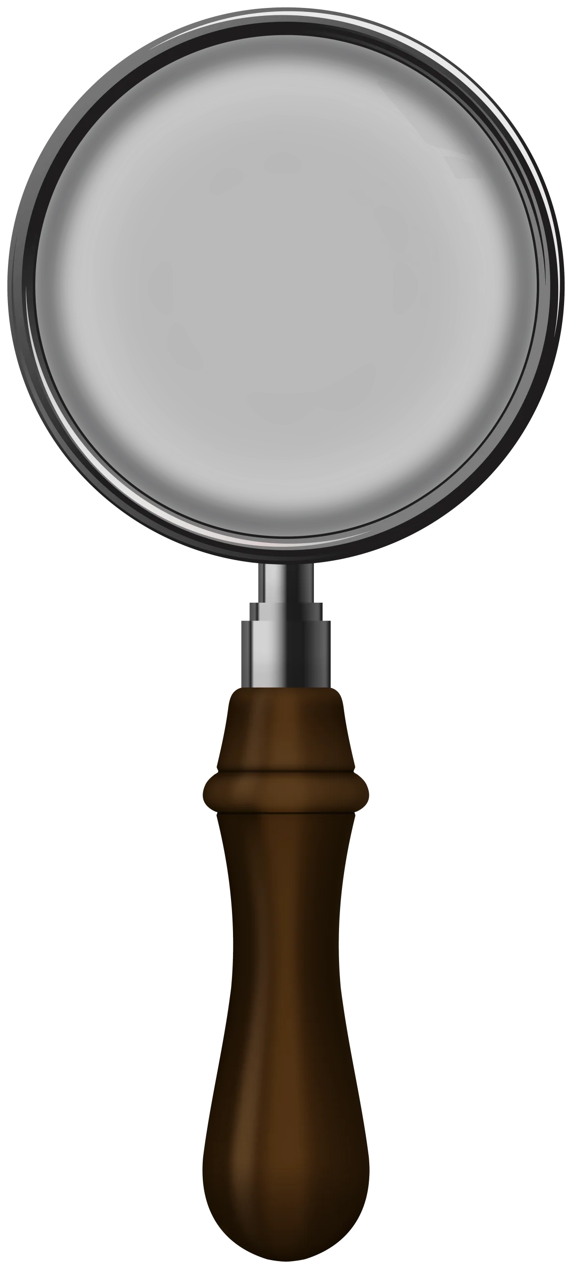 Classic Wooden Handle Magnifying Glass Clipart - Precision Observation Tool