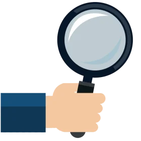 Simple Hand-Held Magnifying Glass Clipart Illustration for Research and Discovery