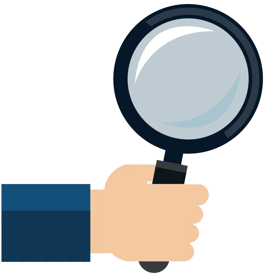 Simple Hand-Held Magnifying Glass Clipart Illustration for Research and Discovery