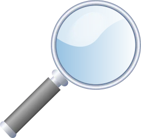 Sleek and Simple Magnifying Glass Clipart for Digital Design Projects