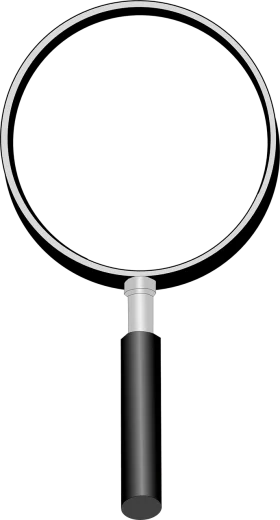 Sleek Classic Magnifying Glass Clipart with Minimalist Design and Sharp Edges