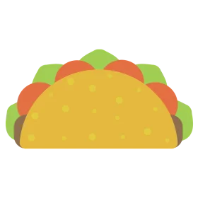 Cheerful Mexican Cuisine Cartoon Taco Clipart Design