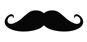 Classic Gentleman's Sophisticated Handlebar Mustache Vintage Style Clipart Design