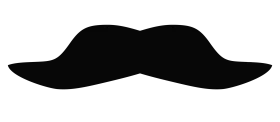 Classic Gentlemen's Smooth Black Handlebar Mustache Clipart Design