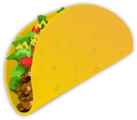 Classic Mexican Taco Cuisine Illustration Cartoon Clipart with Fresh Ingredients
