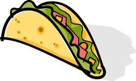 Deliciously Simple Hand-Drawn Mexican Taco Clipart Illustration