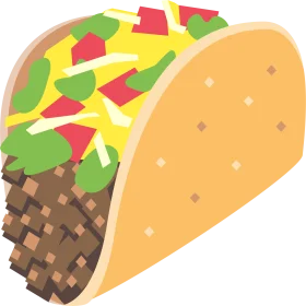Delightful Digital Taco Clipart: A Pixel-Perfect Mexican Cuisine Illustration