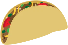 Traditional Mexican Taco Clipart Illustration: Soft Shell Culinary Delight