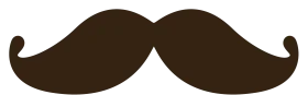 Vintage Brown Classic Victorian Era Gentleman's Mustache Clipart Design