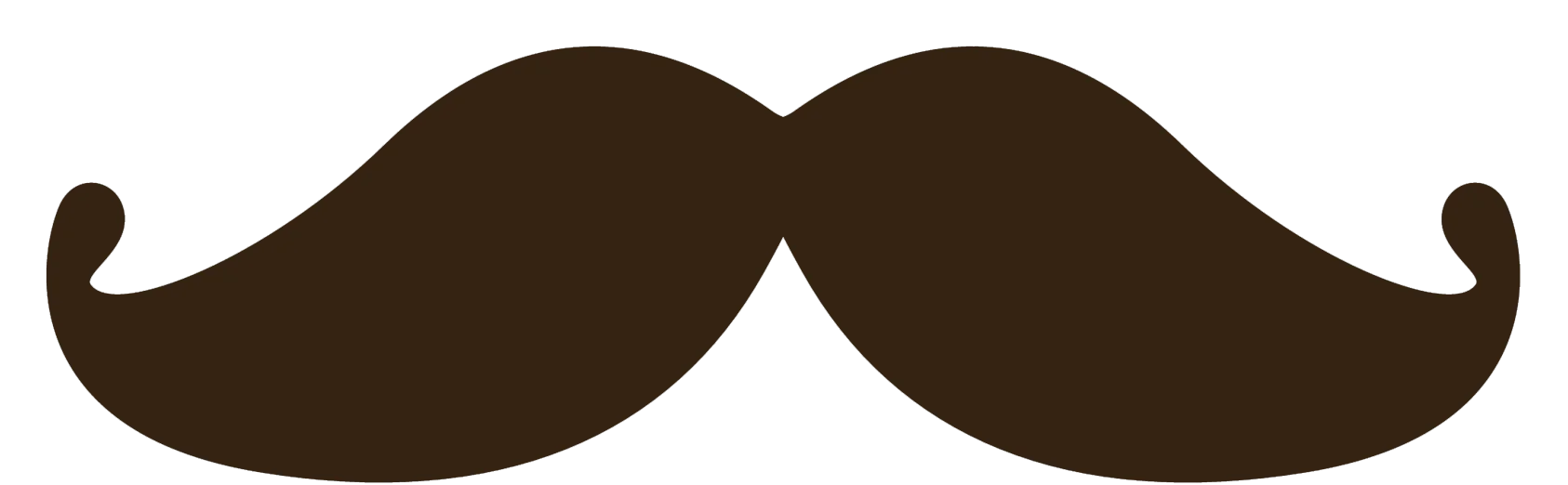 Vintage Brown Classic Victorian Era Gentleman's Mustache Clipart Design