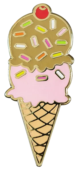 Charming Soft-Toned Ice Cream Cone Clipart with Colorful Sprinkles Design