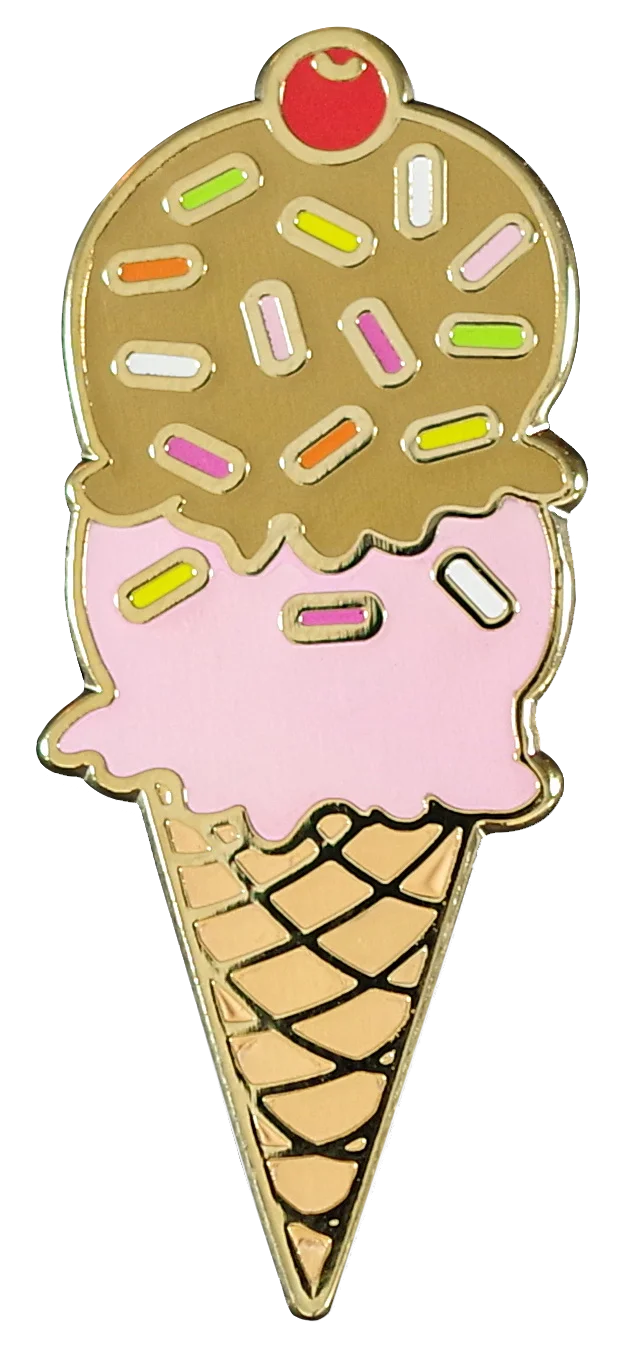 Charming Soft-Toned Ice Cream Cone Clipart with Colorful Sprinkles Design