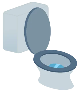 Clean and Minimalist Bathroom Toilet Seat Clipart Illustration Design
