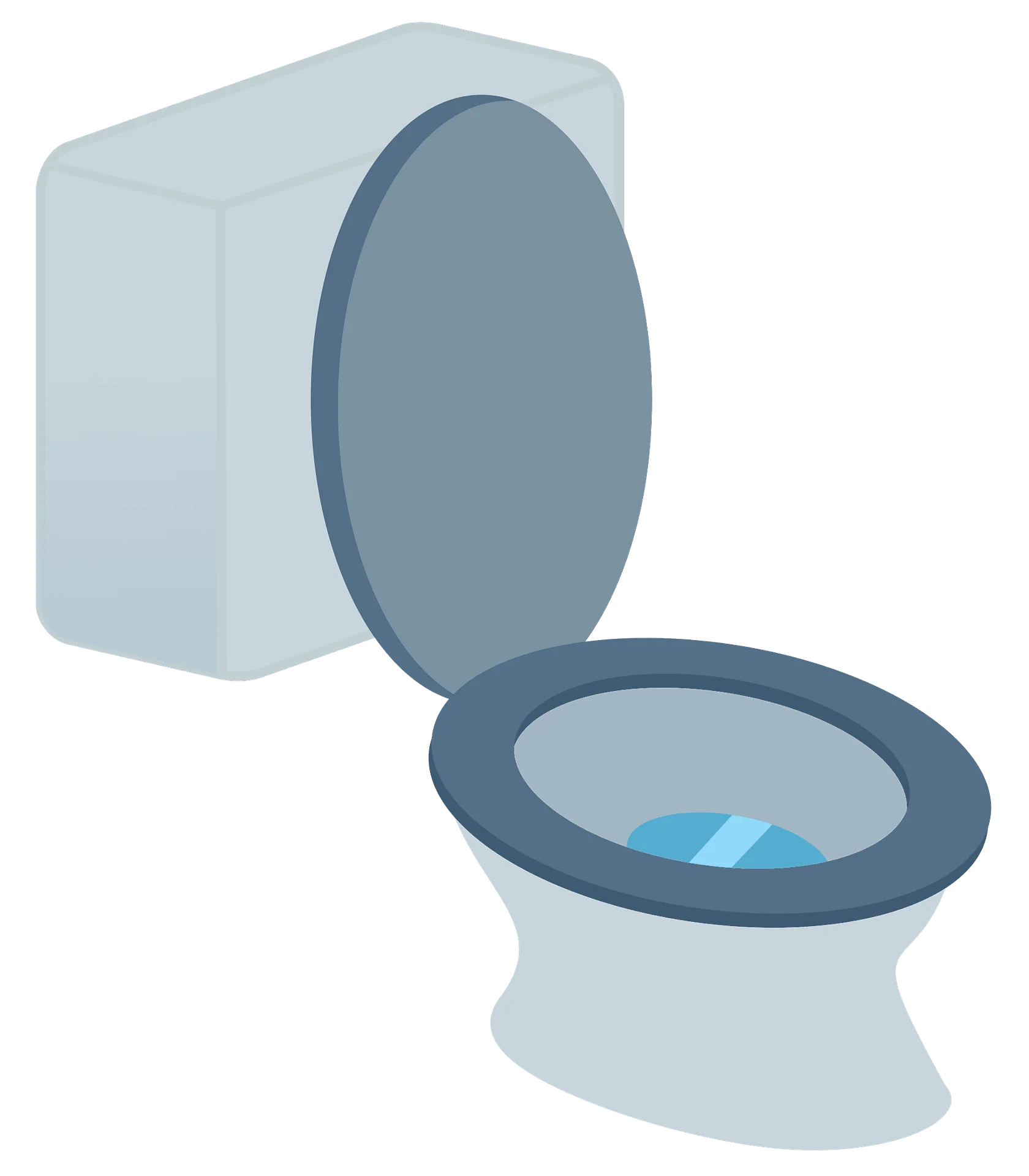 Clean and Minimalist Bathroom Toilet Seat Clipart Illustration Design