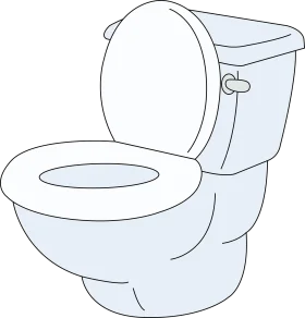 Clean and Simple Bathroom Fixture Toilet Clipart Illustration Design