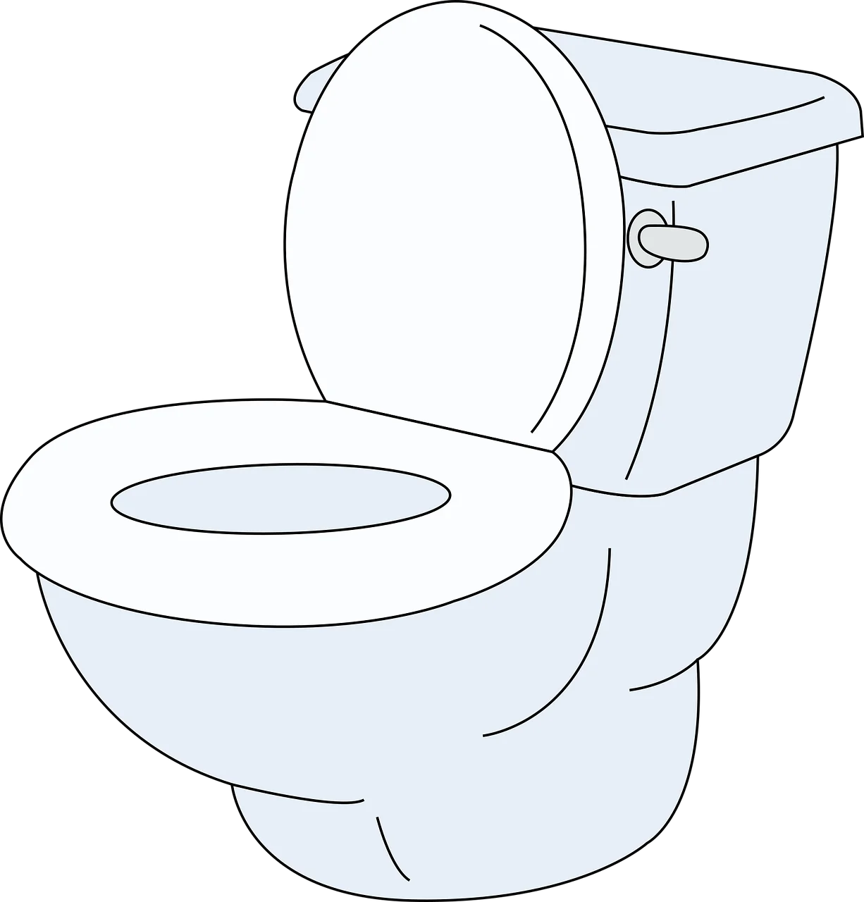 Clean and Simple Bathroom Fixture Toilet Clipart Illustration Design