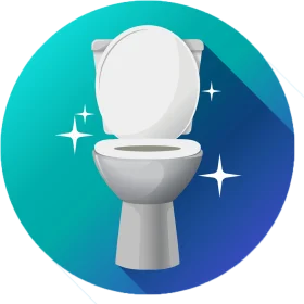 Clean and Sparkling Toilet Clipart Icon with Radiant Cleanliness Design