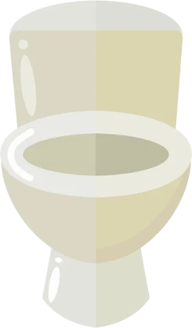 Minimalist Light Beige Toilet Clipart Illustration - Simple Bathroom Fixture Design