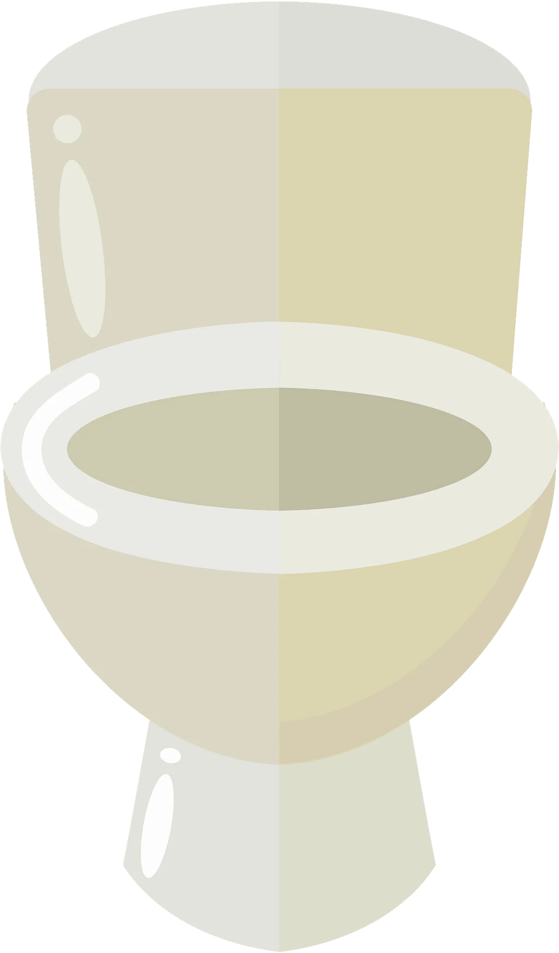 Minimalist Light Beige Toilet Clipart Illustration - Simple Bathroom Fixture Design