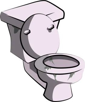 Minimalist Pastel Pink Bathroom Fixture Toilet Clipart Illustration