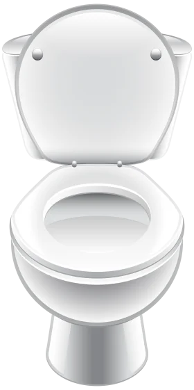 Minimalist White Ceramic Toilet Clipart Illustration for Bathroom Design