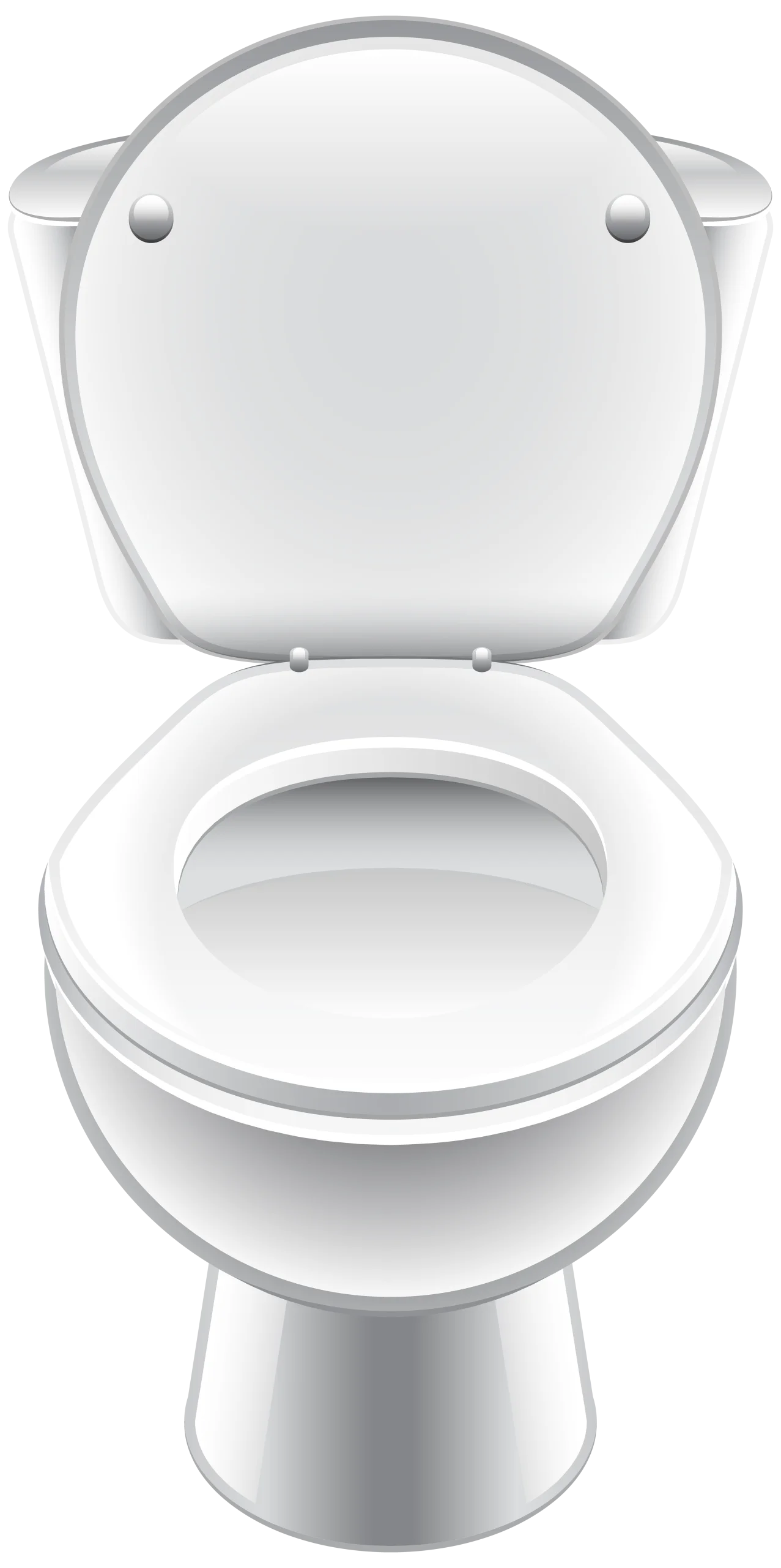 Minimalist White Ceramic Toilet Clipart Illustration for Bathroom Design