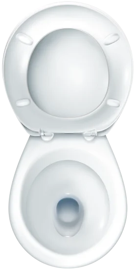 Minimalist White Porcelain Toilet Seat Clipart with Clean Simple Design