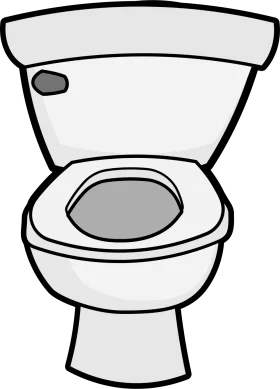 Simple and Clean Monochrome Toilet Clipart Illustration for Graphic Design