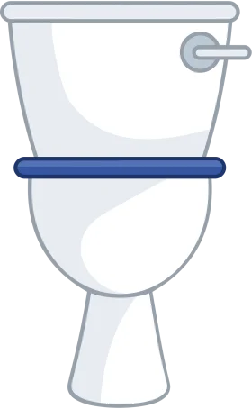 Simple White Porcelain Toilet Clipart with Clean Minimalist Design