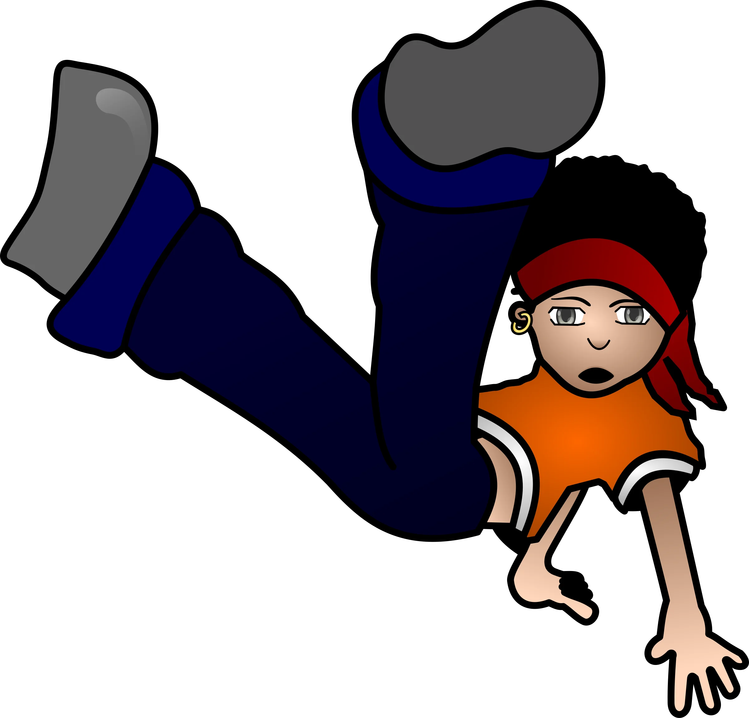 Dynamic Breakdance Clipart Showcasing Energetic Street Dance Pose