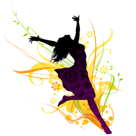 Dynamic Dance Silhouette Clipart - Expressive Movement and Flowing Energy