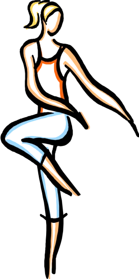 Elegant Dancer Pose Stylized Ballet Clipart Illustration in Minimalist Design