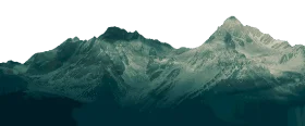 Majestic Alpine Mountain Range Clipart with Layered Peaks and Misty Contours