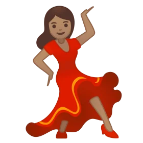 Passionate Dancer in Red Dress Performing Elegant Flamenco Clipart Illustration