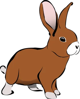 Adorable Brown Bunny Sitting Pretty: Charming Rabbit Clipart Illustration