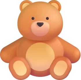 Adorable Soft-Toned Teddy Bear Clipart with Rounded Charming Design