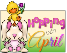Adorable Springtime Bunny and Chick Hopping into April Seasonal Clipart Design