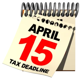 April 15 Tax Deadline Calendar Clipart: Important Annual Financial Reminder