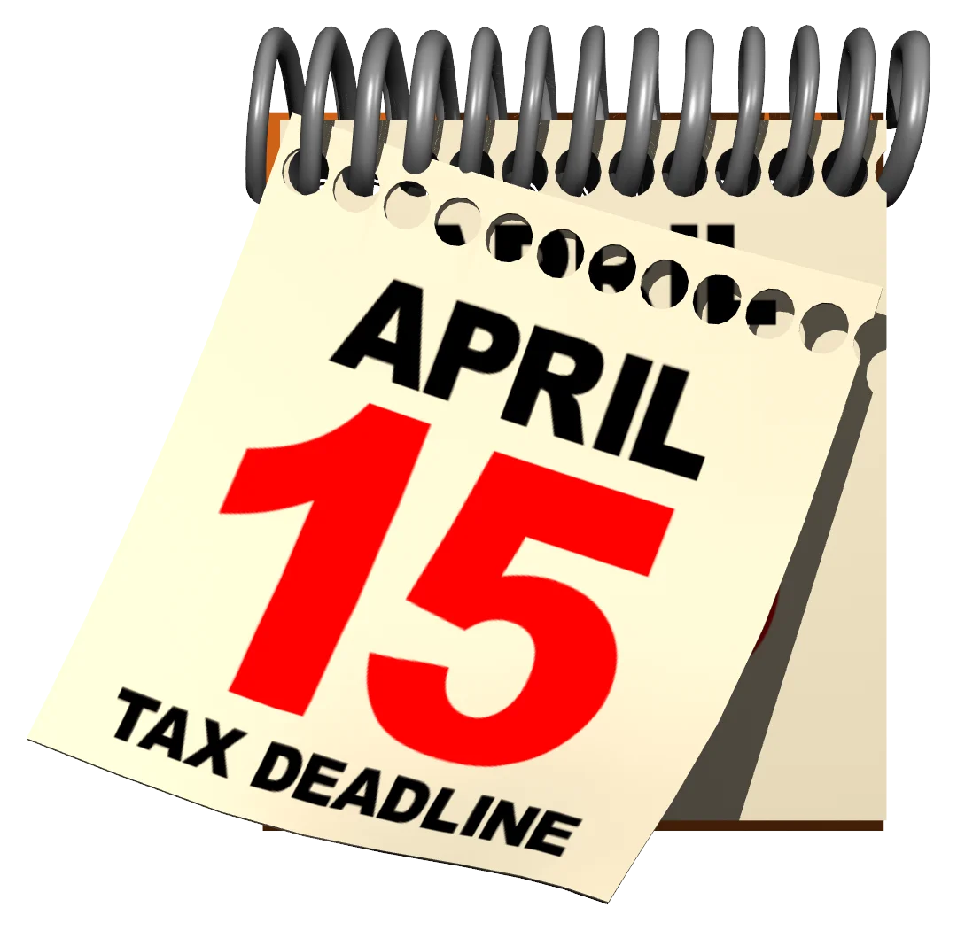 April 15 Tax Deadline Calendar Clipart: Important Annual Financial Reminder
