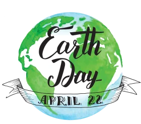 Earth Day April 22 Watercolor Globe Celebration Eco-Friendly Clipart Design