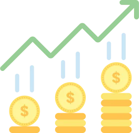 Financial Growth Trajectory Clipart Showcasing Ascending Profit Illustration