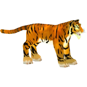 Majestic Bengal Tiger Clipart: Fierce Feline Illustration with Bold Stripes