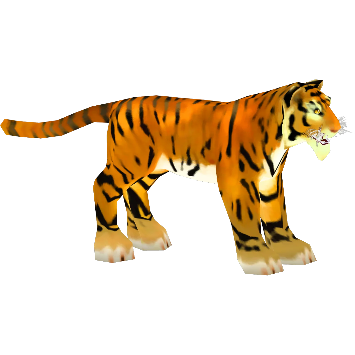 Majestic Bengal Tiger Clipart: Fierce Feline Illustration with Bold Stripes