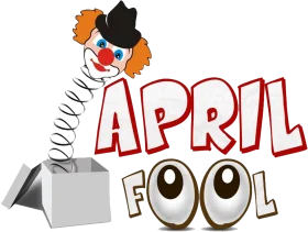Playful Jack-in-the-Box April Fool's Day Humorous Cartoon Clipart Design