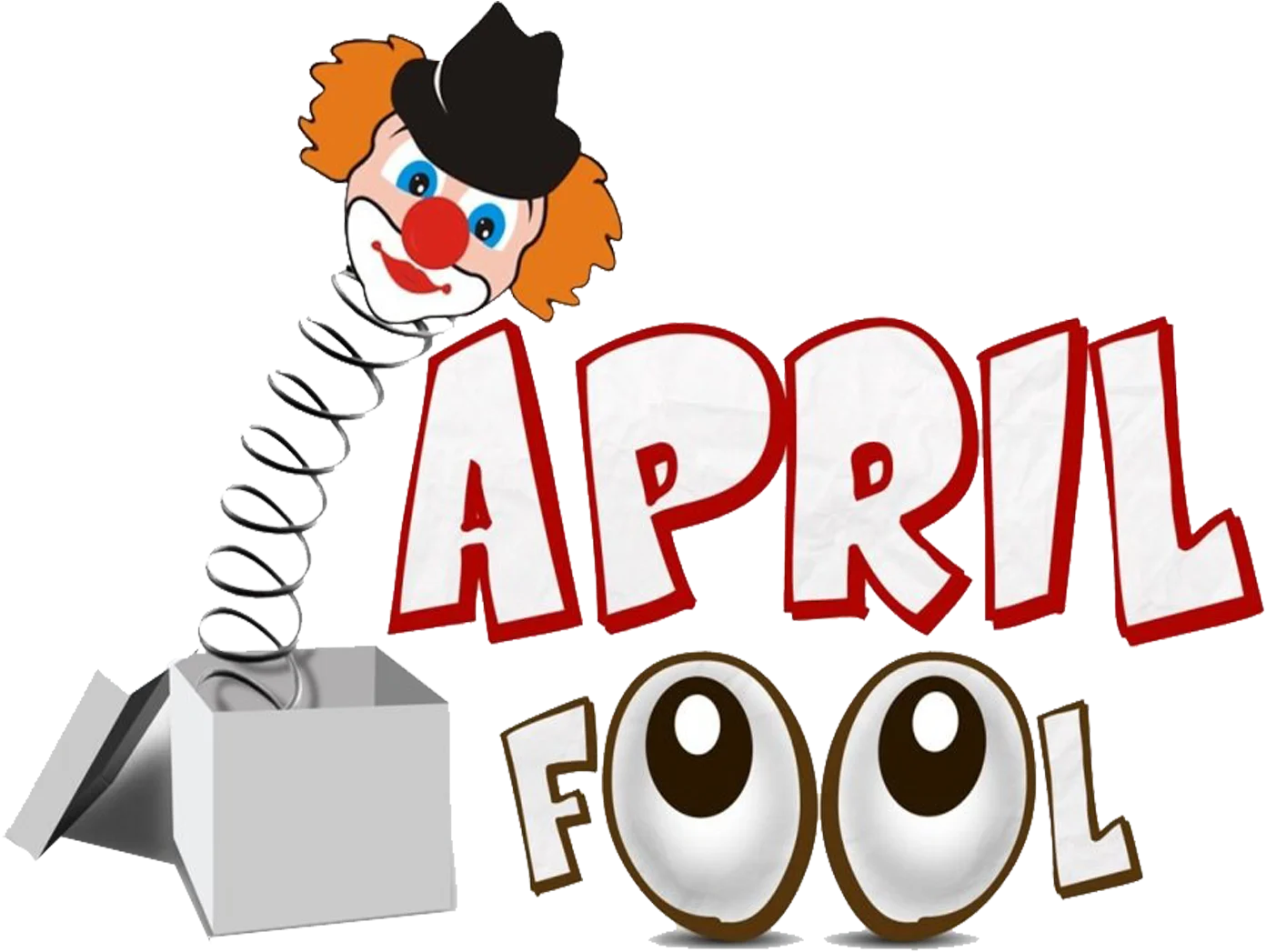 Playful Jack-in-the-Box April Fool's Day Humorous Cartoon Clipart Design